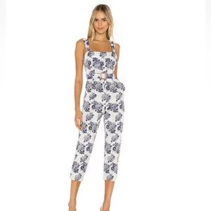 Marjorelle Beatrix Floral Jumpsuit in French Blue XS